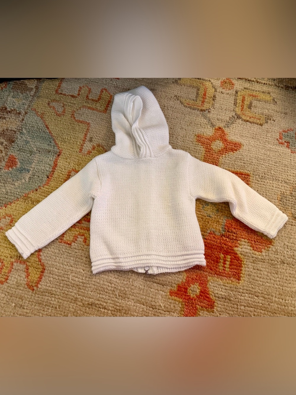 Julius White Knit Hooded Sweater